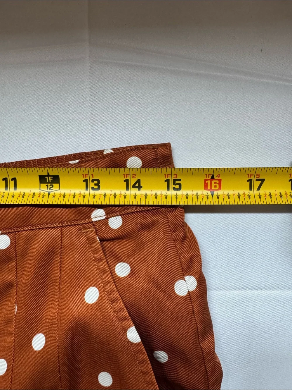 Anthropologie Rust Brown Polka Dot Wide-Leg Jumpsuit